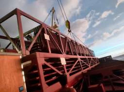 Large structural cargo being lifted